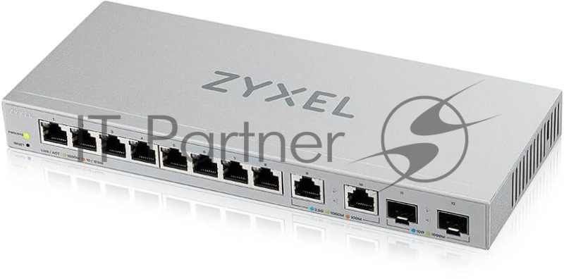 Коммутатор Zyxel XGS1210-12-ZZ0102F 8x1Гбит/с 2x2.5Гбит/с 2SFP+ управляемый