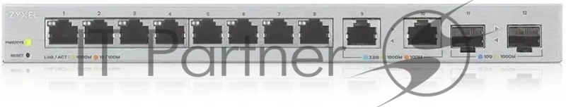 Коммутатор Zyxel XGS1210-12-ZZ0102F 8x1Гбит/с 2x2.5Гбит/с 2SFP+ управляемый