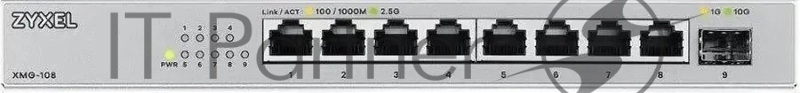 Коммутатор Zyxel XMG-108-ZZ0101F 8x2.5Гбит/с 1SFP+ неуправляемый