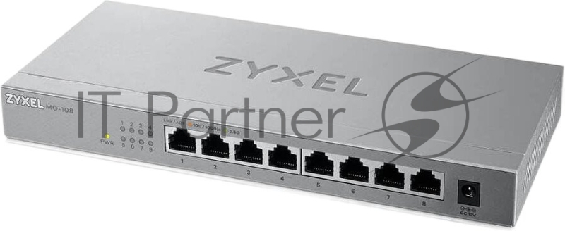 Коммутатор Zyxel XMG-108-ZZ0101F 8x2.5Гбит/с 1SFP+ неуправляемый