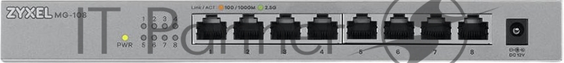 Коммутатор Zyxel XMG-108-ZZ0101F 8x2.5Гбит/с 1SFP+ неуправляемый