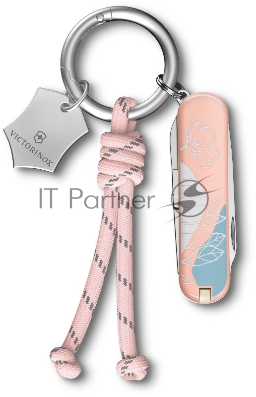 Нож перочинный Victorinox Classic SD Paris Style (0.6223.E221) 58мм 7функц. розовый подар.коробка