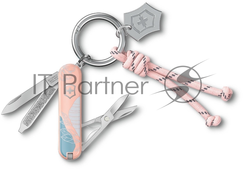 Нож перочинный Victorinox Classic SD Paris Style (0.6223.E221) 58мм 7функц. розовый подар.коробка