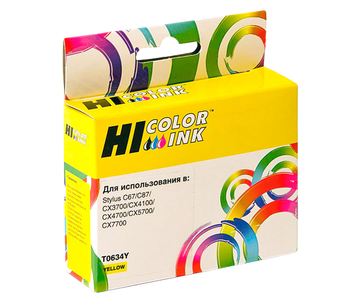 Картридж Hi-Black (HB-T0634) для Epson Stylus C67/87/CX3700/4100/4700, Y