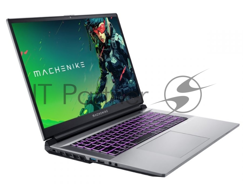 Ноутбук Machenike L17 17.3(1920x1080 IPS 144Hz)/Intel Core i5 12450H(2Ghz)/16384Mb/512PCISSD GeForce RTX4050(6144Mb)/Cam/BT/WiFi/53 1y/2.8kg/silver/DOS