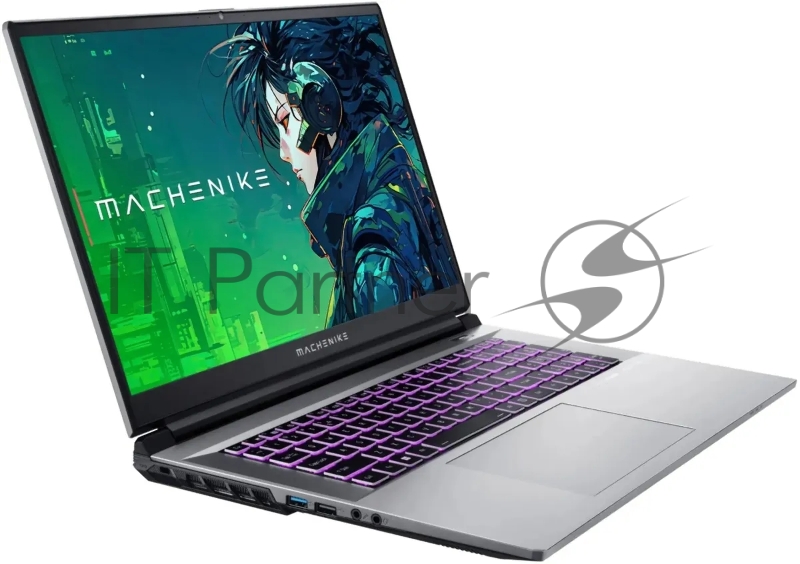Ноутбук Machenike L17 17.3(2560x1440 IPS 165Hz)/Intel Core i5 13500H(2.6Ghz)/16384Mb/512PCIS GeForce RTX4060(8192Mb)/Cam/BT/WiFi/53 1y/2.8kg/silver/DOS