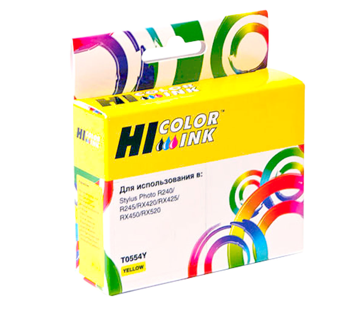 Картридж Hi-Black (HB-T0554) для Epson Stylus Photo R240/RX420/RX520, Y