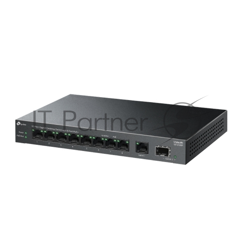 Настольный коммутатор TP-Link LS1210GP с 9 гигабитными портами (8 портов PoE+) и портом SFP