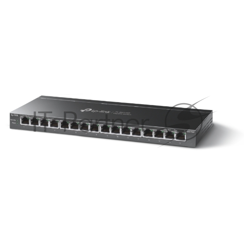 Настольный коммутатор TP-Link TL-SG116P с 16 гигабитными портами PoE+