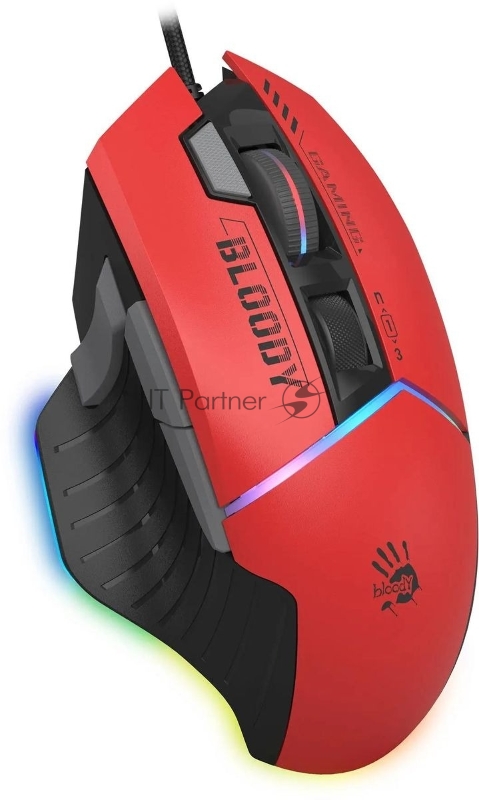 Мышь A4Tech Bloody W95 Max Sports красный/черный оптическая (12000dpi) USB (10but)