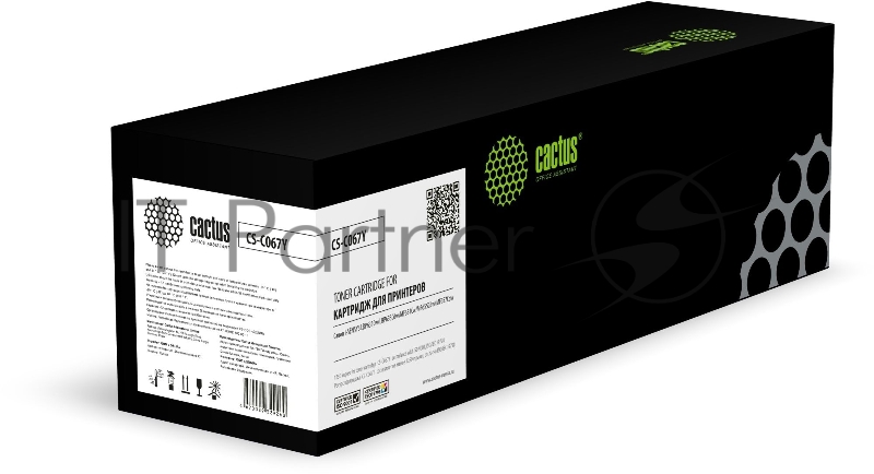 Картридж лазерный Cactus CS-C067Y 067Y желтый (1250стр.) для Canon i-SENSYS LBP631Cw/LBP633Cdw/MF651Cw/MF6