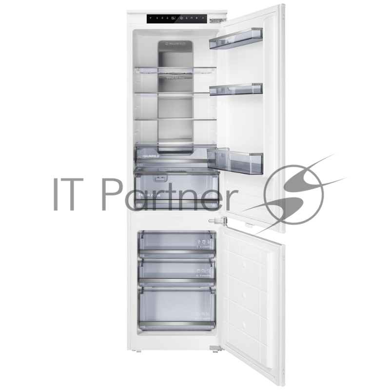 Холодильник-морозильник встраиваемый MAUNFELD MBF17754NFWHGR LUX