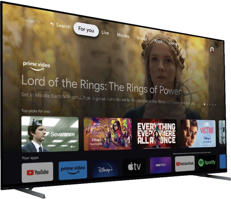 Телевизор OLED Sony 65 XR-65A80L BRAVIA титановый черный 4K Ultra HD 60Hz DVB-T DVB-T2 USB WiFi Smart TV