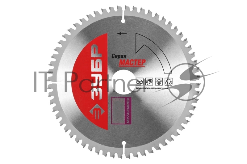 Диск ЗУБР Универсальный рез 180 x 30/20мм 60Т, диск пильный по алюминию