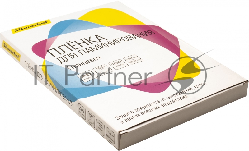 Пленка для ламинирования Silwerhof 100мкм A5 (100шт) глянцевая 154x216мм