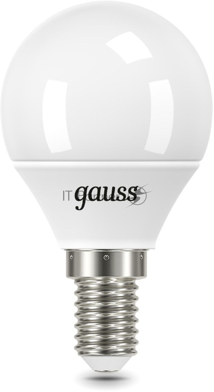 Лампа светодиодная Gauss 105101310 9.5Вт цок.:E14 шар 220B 6500K св.свеч.бел.хол. (упак.:10шт)