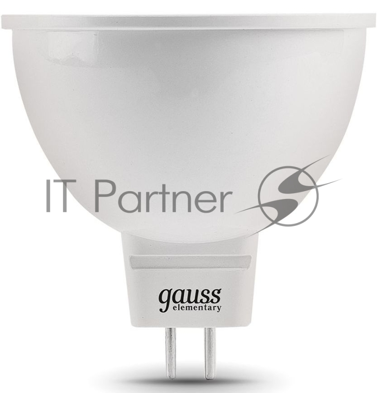 Лампа светодиодная Gauss Elementary MR16 6Вт цок.:GU5.3 спот 220B 6500K св.свеч.бел.хол. MR16 (упак.:10шт) (13536)