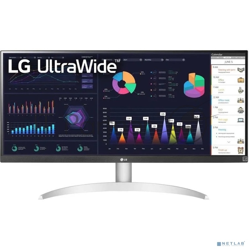 МОНИТОР 29 LG 29WQ600-W (IPS, 2560x1080, 100Hz, 5ms, 178°/178°, 350 cd/m, 1000:1,+2хHDMI, )