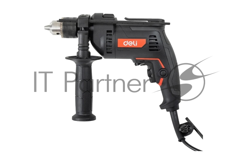 Дрель сетевая ударная Deli DE-CZ13-1E (680Вт, 13мм, 3000об/мин, 48000уд/мин, картон)