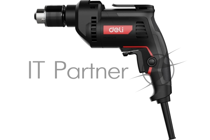 Дрель сетевая ударная Deli DE-CZ13-1E (680Вт, 13мм, 3000об/мин, 48000уд/мин, картон)