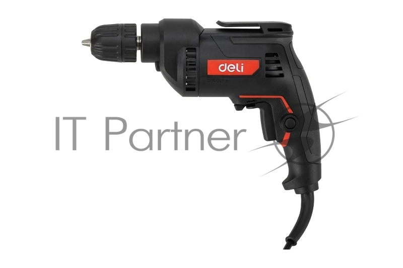 Дрель сетевая Deli DE-DZ10-1E (500Вт, 10мм, 3300об/мин, картон)
