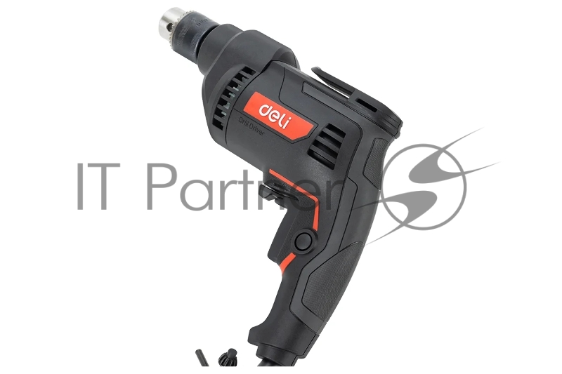 Дрель сетевая Deli DE-DZ10-2E (500Вт, 10мм, 3300об/мин, картон)