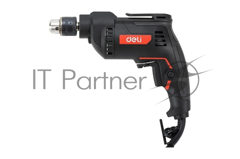 Дрель сетевая Deli DE-DZ10-2E (500Вт, 10мм, 3300об/мин, картон)