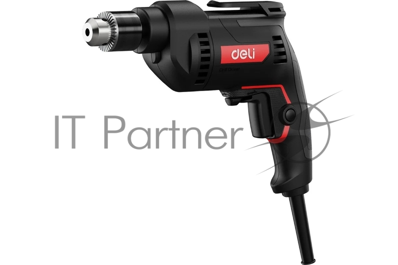 Дрель сетевая Deli DE-DZ10-2E (500Вт, 10мм, 3300об/мин, картон)