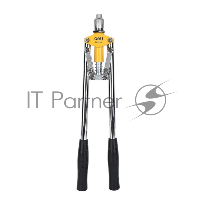 Двуручный заклепочник Deli DL2320 430мм, сталь Cr-Mo, диаметр заклепок 3,2 / 4,0 / 4,8 мм, прорезиненные рукояти