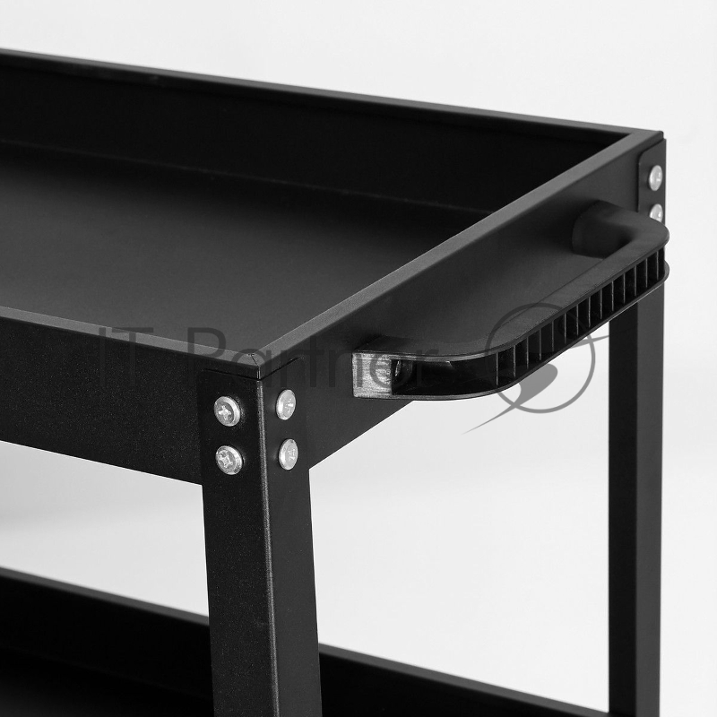 Тележка инструментальная трехсекционная на колесах Deli DL433023 700x350x760мм, до 210кг, толщина полки 0,7мм, толщина стойки 1,2мм