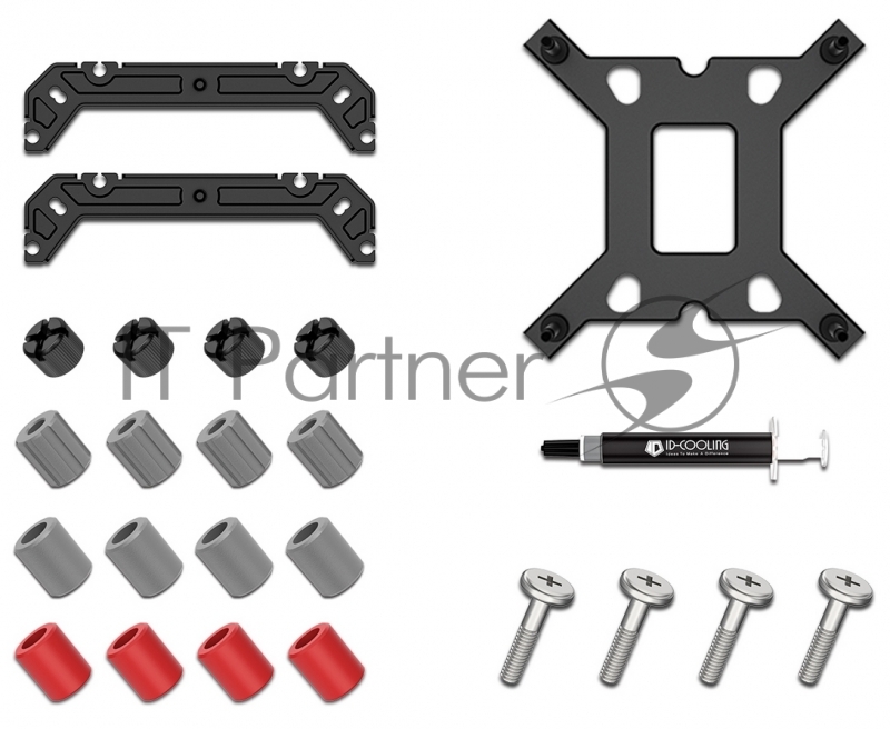 Кулер ID-COOLING IS-47-XT LGA1700/1200/115X/AM4 низкопрофильный высота 47mm (24шт/кор, TDP 95W 4 тепл.трубки + медная база, FAN 92mm, черный) BOX
