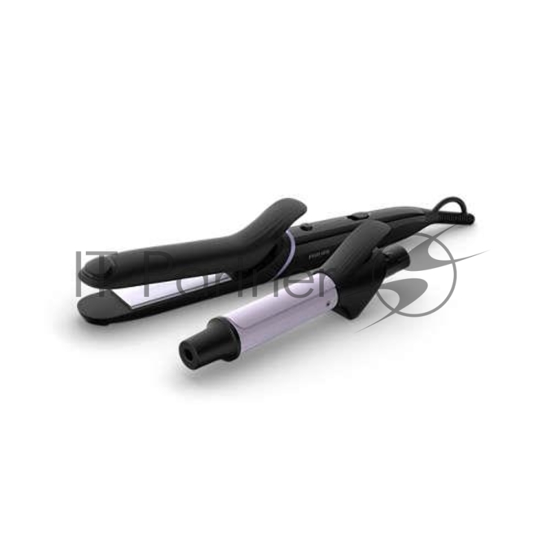 Мультистайлер Philips BHH811/00, 2 насадки: щипцы для завивки 25 мм, выпрямитель 80 мм керамическое покрытие, температура нагрева 200С, технология снятия насадок OneClick, Набор аксессуаров (петля и резинка для волос), буклет с инструкциями по созда