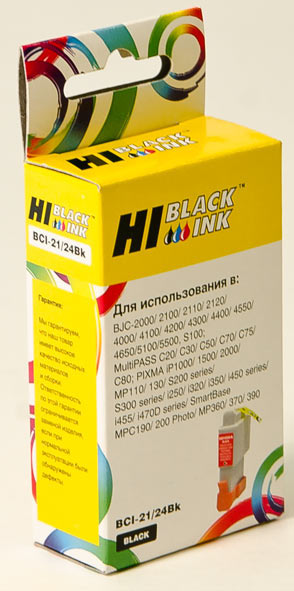 Картридж Hi-Black (HB-BCI-21/BCI-24Bk) для Canon PIXMA iP1000/1500/2000, Bk