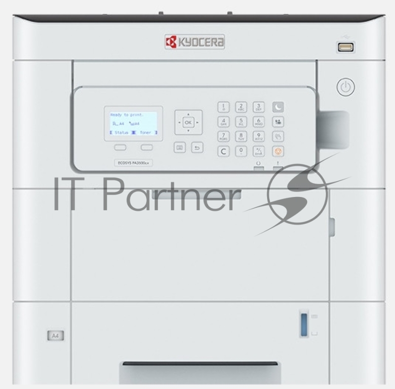 Принтер Kyocera ECOSYS PA3500cx (1102YJ3NL0) {A4,35стр/мин, 1200x1200 dpi, 1024MB, 1.2GHz, дуплекс, 600 листов, вых лоток 250 л, сетевой, USB}