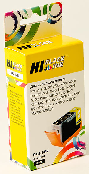 Картридж Hi-Black (HB-PGI-5Bk) для Canon PIXMA MP500/510/520/530, Bk