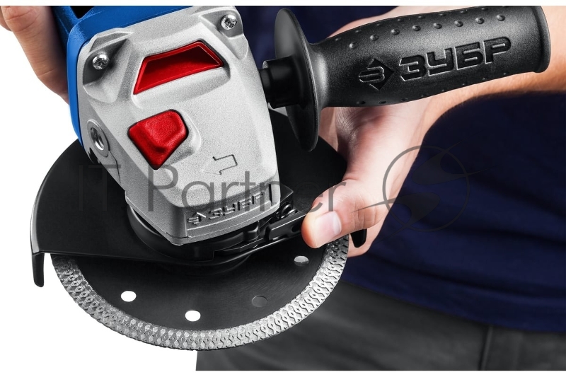 Углошлифовальная машина Зубр УШМ-П125-1500 ПСТ 1500Вт 9500об/мин рез.шпин.:M14 d=125мм