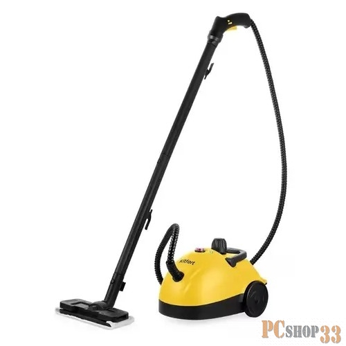 Пароочиститель напольный Kitfort КТ-9136-1 1500Вт черный/желтый
