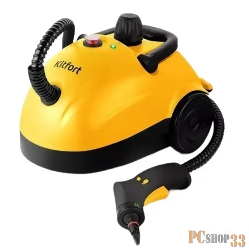 Пароочиститель напольный Kitfort КТ-9136-1 1500Вт черный/желтый