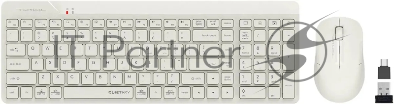 Клавиатура + мышь A4Tech Fstyler FG2300 Air клав:бежевый мышь:бежевый USB беспроводная slim (FG2300 AIR BEIGE)