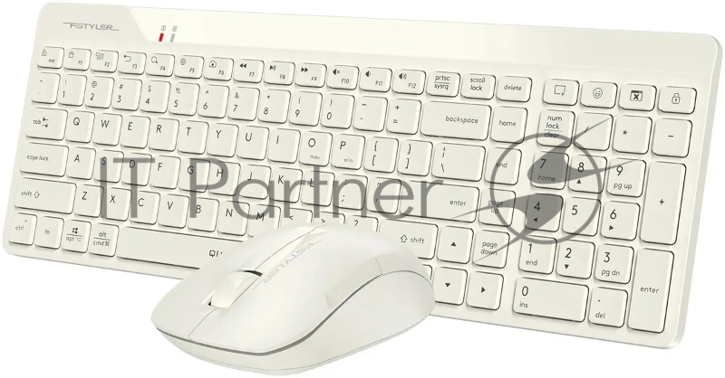 Клавиатура + мышь A4Tech Fstyler FG2300 Air клав:бежевый мышь:бежевый USB беспроводная slim (FG2300 AIR BEIGE)