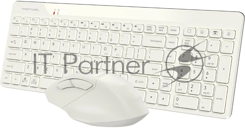 Клавиатура + мышь A4Tech Fstyler FG2400 Air клав:бежевый мышь:бежевый USB беспроводная slim (FG2400 AIR BEIGE)