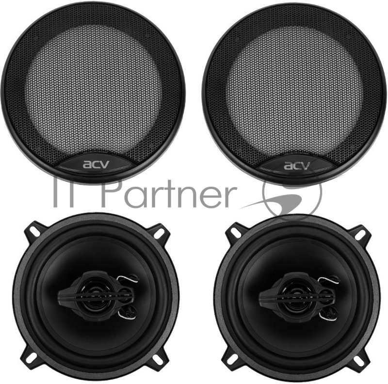 Колонки автомобильные ACV KM5J 120Вт 88дБ 4Ом 13см (5дюйм) (ком.:2кол.) коаксиальные двухполосные