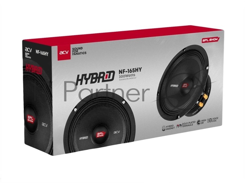 Колонки автомобильные ACV NF-165HY (без решетки) 300Вт 97дБ 4Ом 16см (6.5дюйм) (ком.:2кол.) широкополосные однополосные