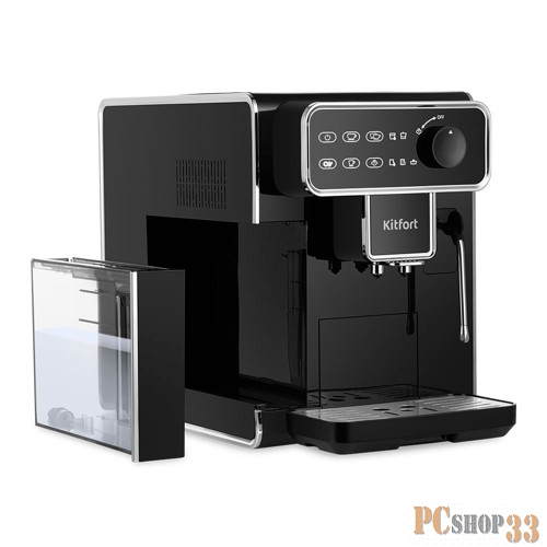 Кофемашина Kitfort КТ-7256 1350Вт черный/нержавеющая сталь