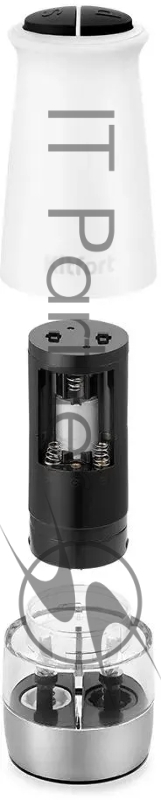 Перечница электрическая Kitfort КТ-6013-2 белый/серебристый