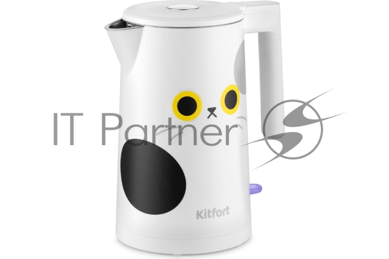 Чайник электрический Kitfort КТ-6185 1.7л. 2200Вт белый (корпус: нержавеющая сталь)