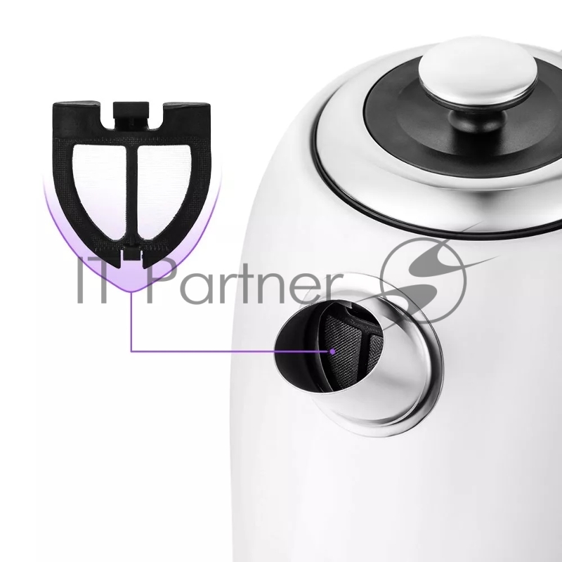 Чайник электрический Kitfort КТ-6603 1.7л. 2200Вт белый (корпус: пластик)