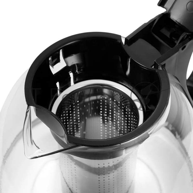 Чайный набор Kitfort КТ-6180 2л. 1500Вт черный (корпус: стекло)