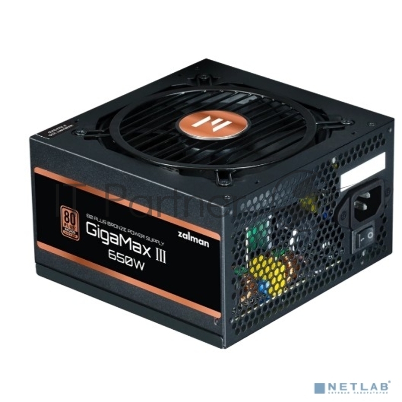 Блок питания Zalman ZM650-GV3, 650W, ATX12V v3.0, Gen 5.0, APFC, 12cm Fan, 80+ Bronze, Retail