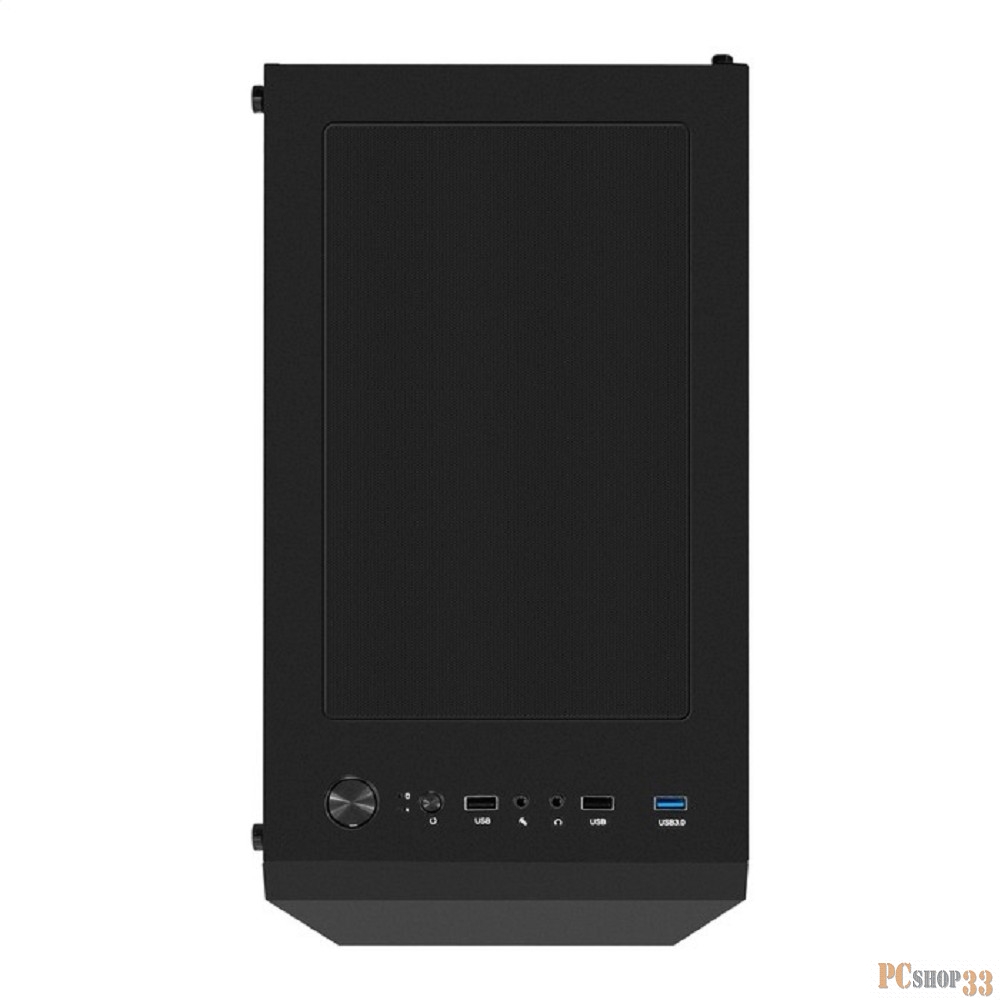 Корпус Miditower ExeGate EVO-8227 (ATX, без БП, 2*USB+1*USB3.0+HD Audio, черный, 3 вент. с RGB подсветкой, боковая панель - закаленное стекло)
